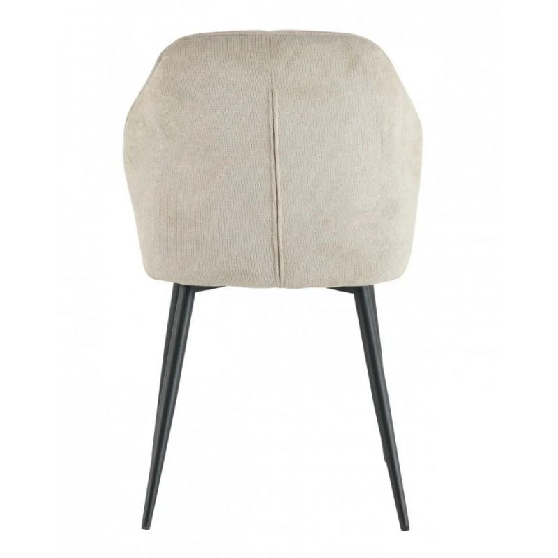 Стілець кухонний NEIL Чорний каркас/Беж тканина Intarsio