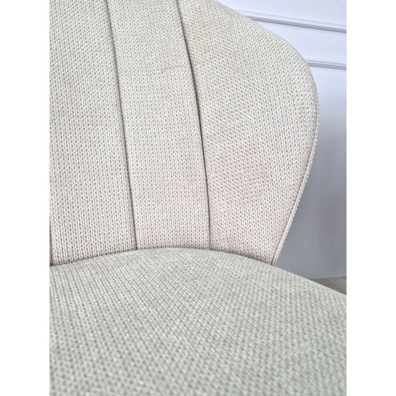 Стілець кухонний NEIL Чорний каркас/Беж тканина Intarsio