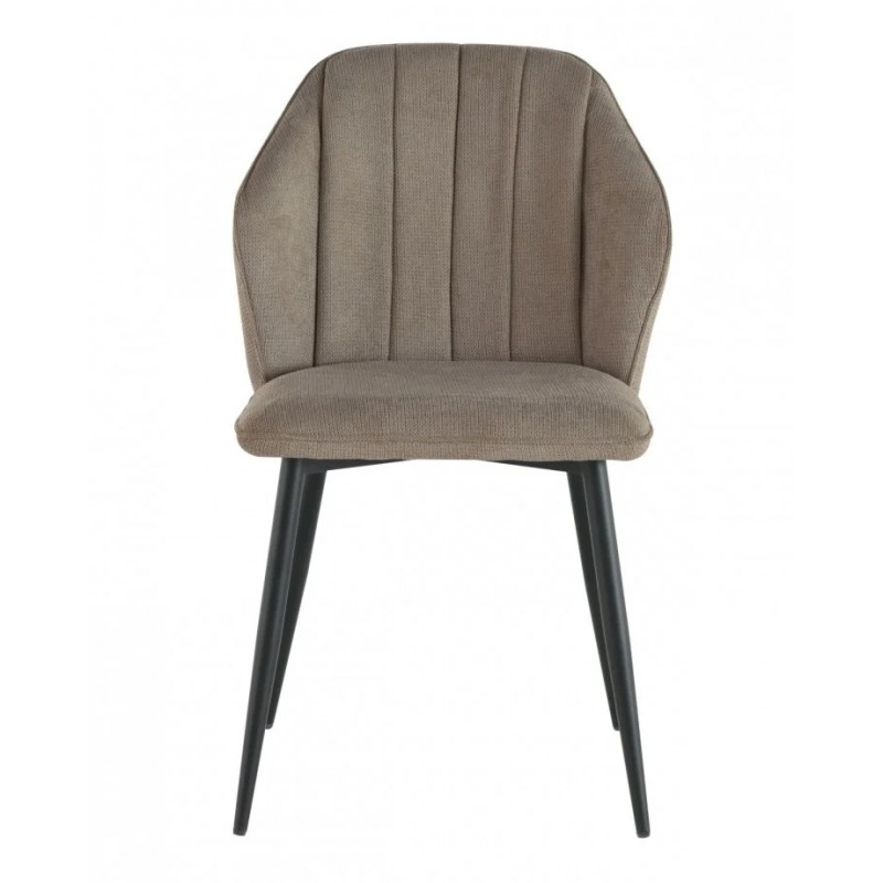 Стілець кухонний NEIL Чорний каркас/Темний беж тканина Intarsio