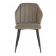 Стілець кухонний NEIL Чорний каркас/Темний беж тканина Intarsio
