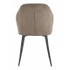 Стілець кухонний NEIL Чорний каркас/Темний беж тканина Intarsio