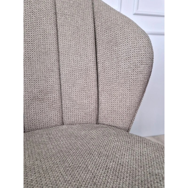 Стілець кухонний NEIL Чорний каркас/Темний беж тканина Intarsio