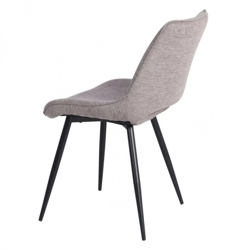 Стілець кухонний NORA Чорний каркас / Беж тканина Intarsio