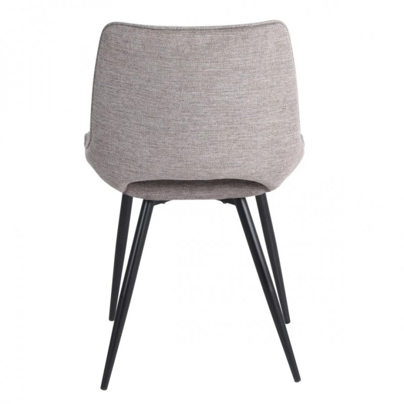 Стілець кухонний NORA Чорний каркас / Беж тканина Intarsio
