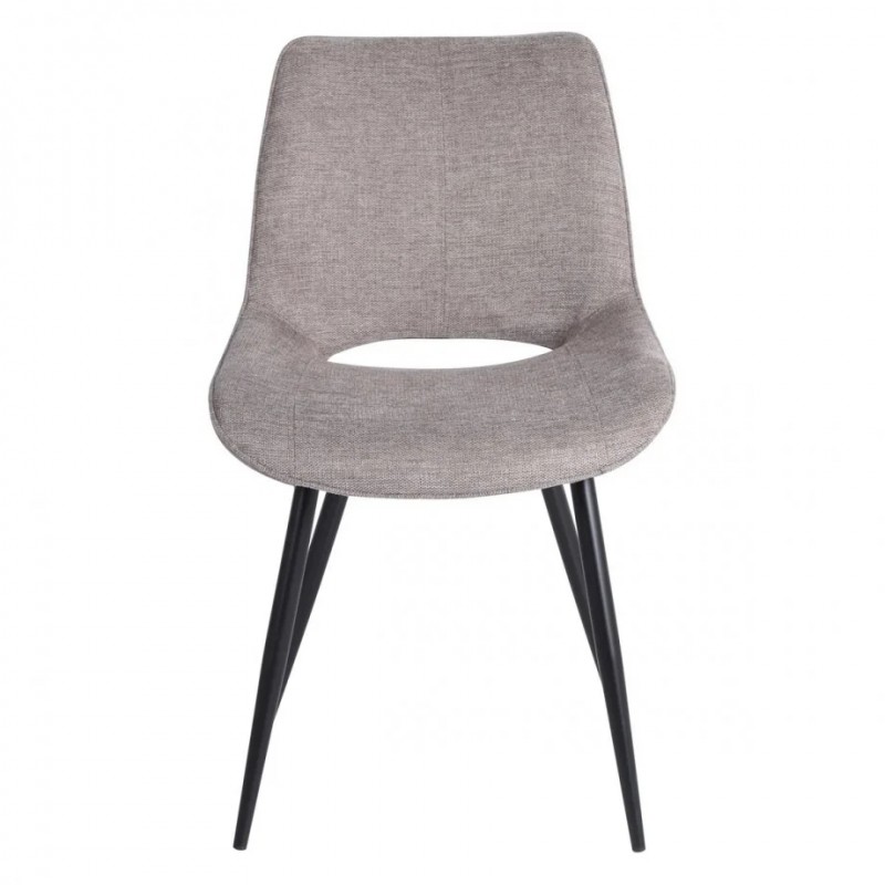 Стілець кухонний NORA Чорний каркас / Беж тканина Intarsio
