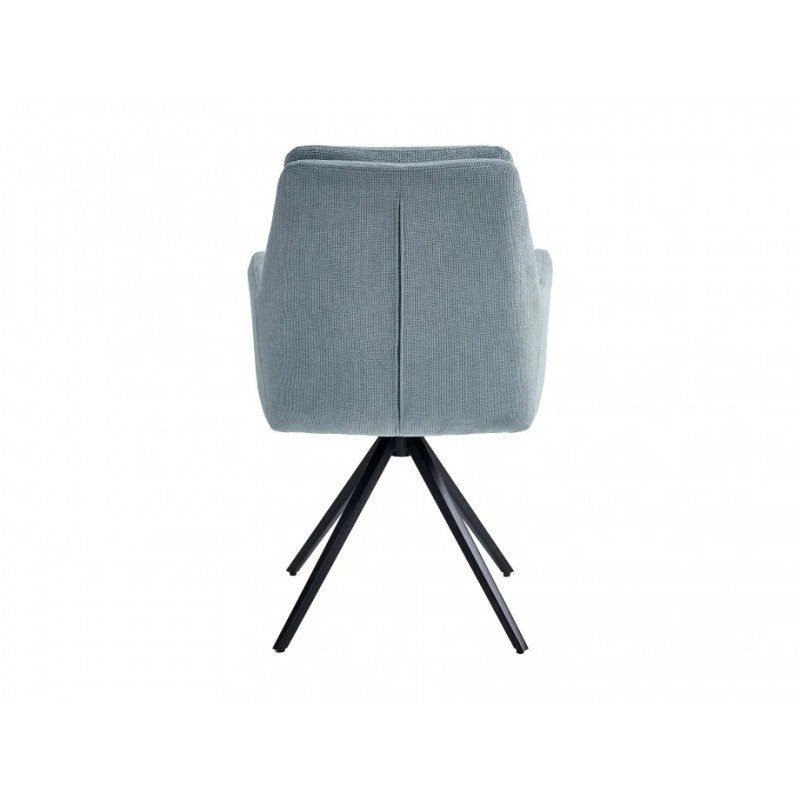 Стілець з обертом 180° Adrian чорний каркас / Ментолова тканина Intarsio