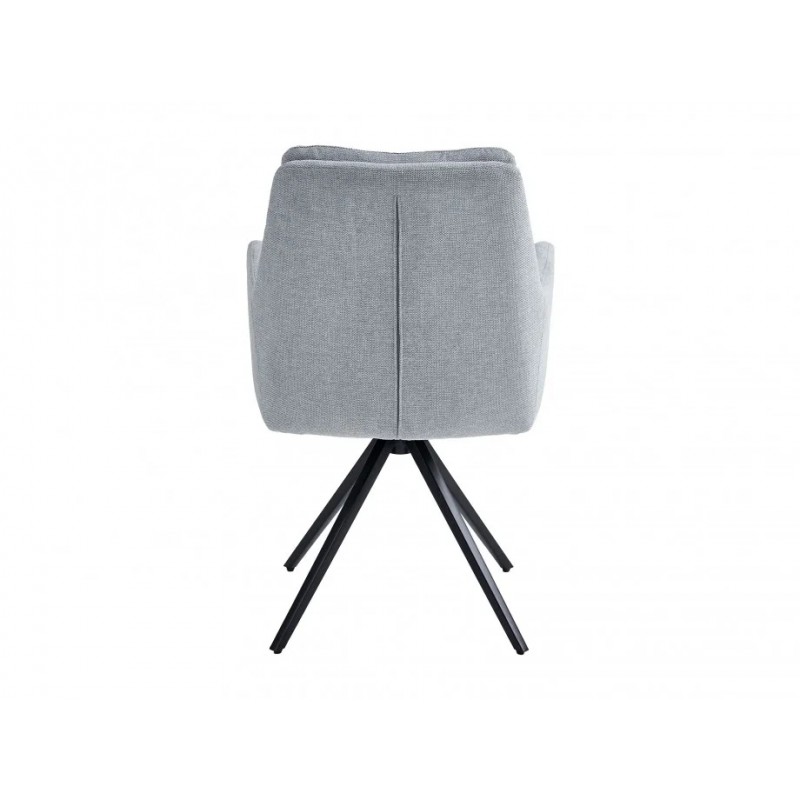 Стілець з обертом 180° Adrian чорний каркас / Світло-сіра тканина Intarsio