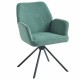 Стілець з обертом 180° DEMI Чорний каркас / Ментолова тканина Intarsio