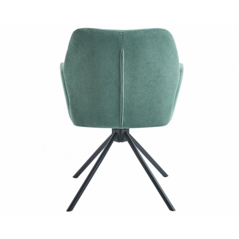 Стілець з обертом 180° DEMI Чорний каркас / Ментолова тканина Intarsio