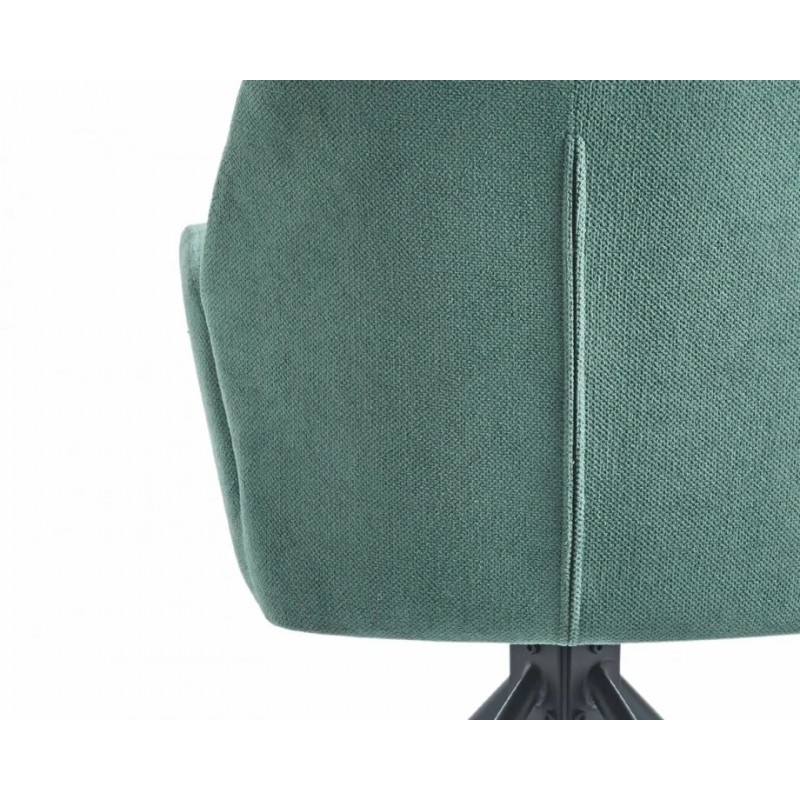 Стілець з обертом 180° DEMI Чорний каркас / Ментолова тканина Intarsio