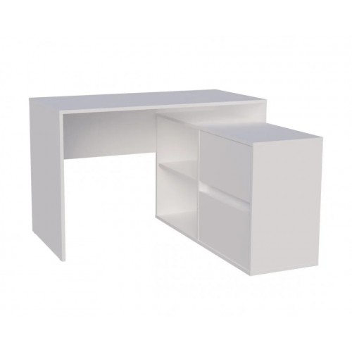 Cтіл письмовий кутовий TWIN B 120x60 Білий діамант Intarsio