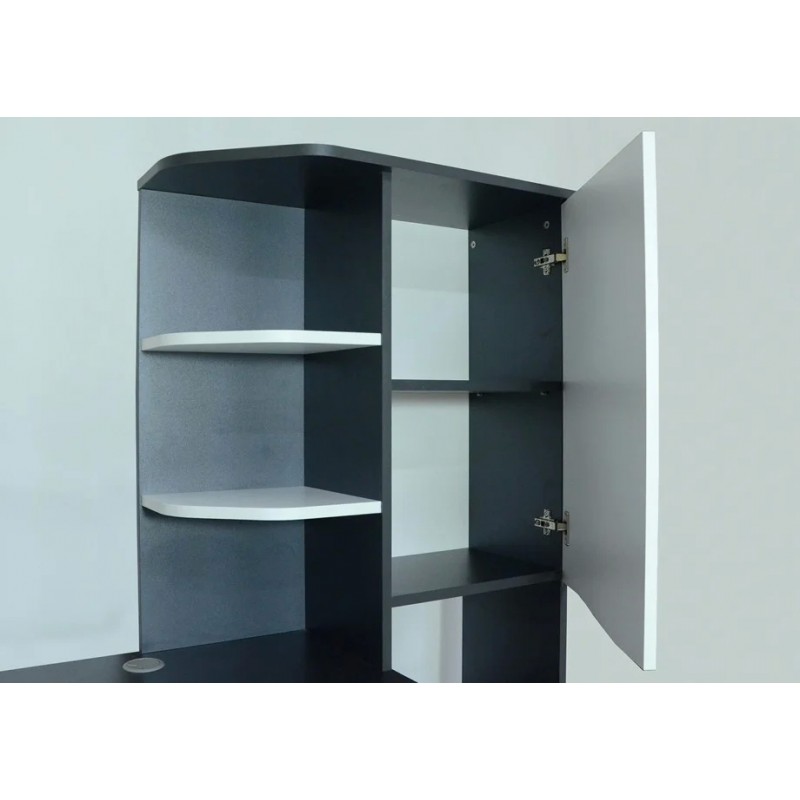 Компютерний стіл Gaston Біла Аляска / Графіт правий Intarsio