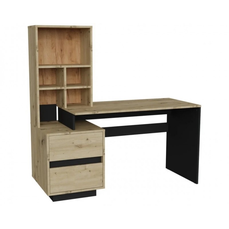 Комп'ютерний стіл HECTOR_D/C_L 150х60 Дуб артизан / Чорний Intarsio