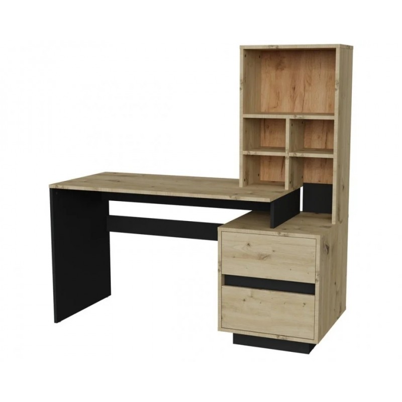 Комп'ютерний стіл HECTOR_D/C_R 150х60 Дуб артизан / Чорний Intarsio