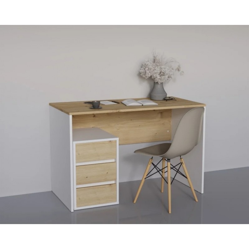 Комп'ютерний стіл VICTOR_D/B 120х92 Артизан / Білий діамант Intarsio