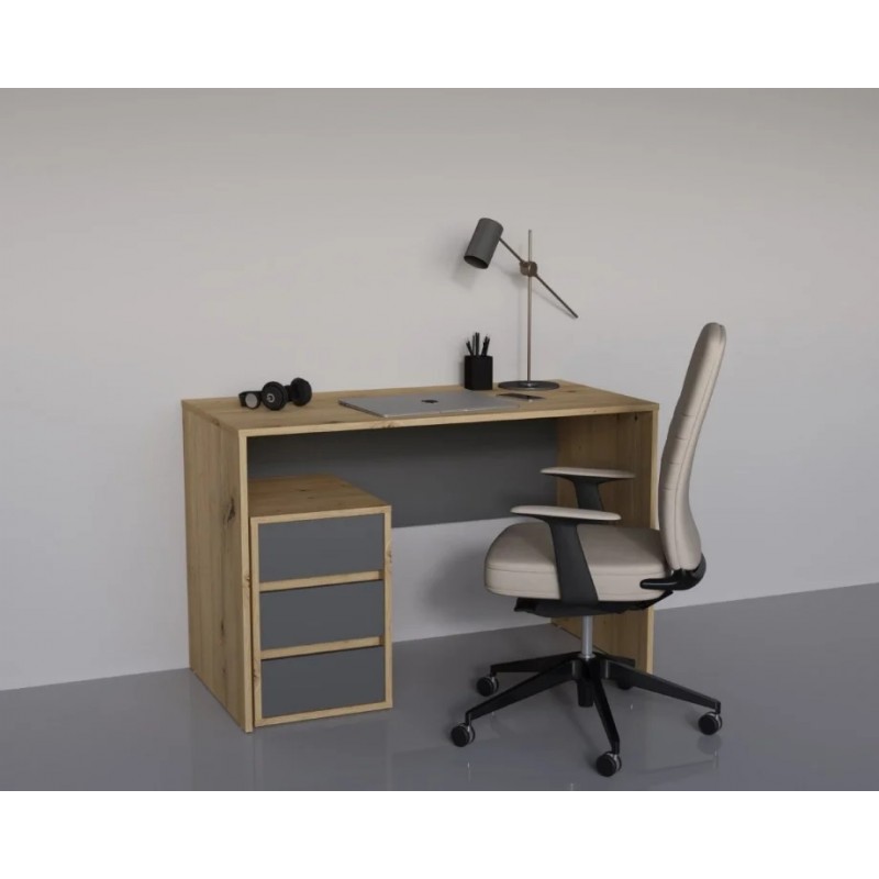 Комп'ютерний стіл VICTOR D/А 120х92 Дуб артизан / Антрацит Intarsio