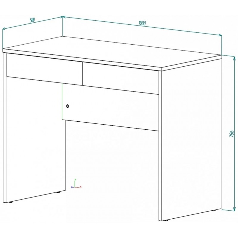Комп'ютерний стіл YOUNG RAL 100х50 Шовковий камінь/кремовий Intarsio