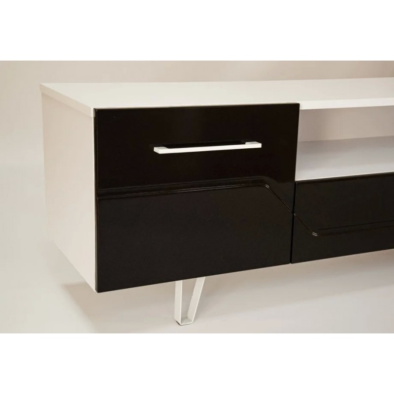 Тумба TV Maggio Білий / Бордово-бронзовий хамелеон Intarsio