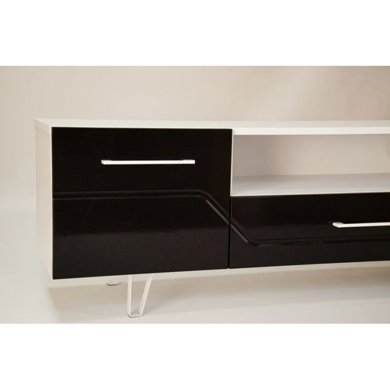 Тумба TV Maggio Білий / Бордово-бронзовий хамелеон Intarsio