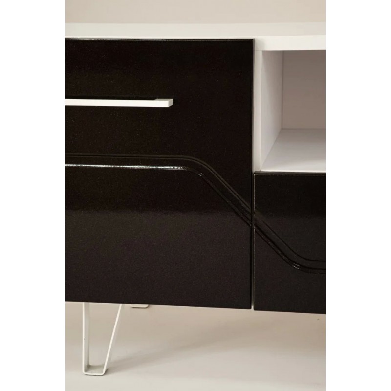 Тумба TV Maggio Білий / Бордово-бронзовий хамелеон Intarsio