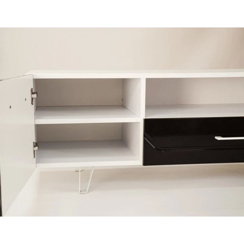 Тумба TV Maggio Білий / Бордово-бронзовий хамелеон Intarsio