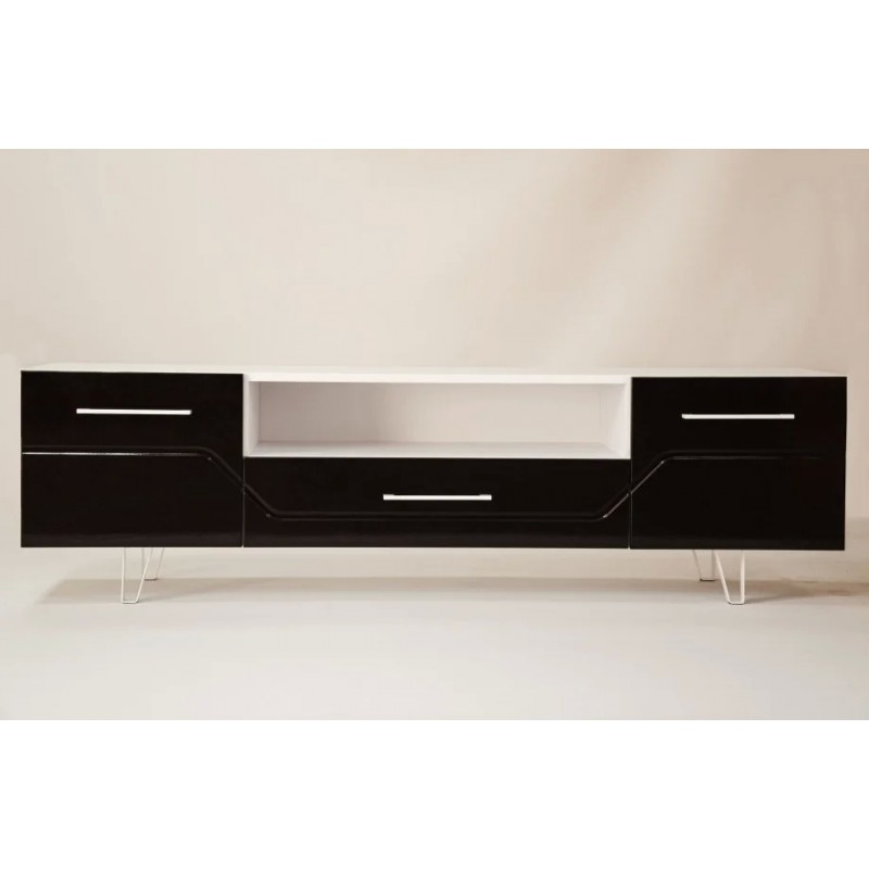 Тумба TV Maggio Білий / Бордово-бронзовий хамелеон Intarsio