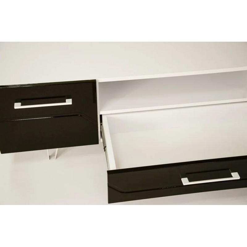 Тумба TV Maggio Білий / Бордово-бронзовий хамелеон Intarsio