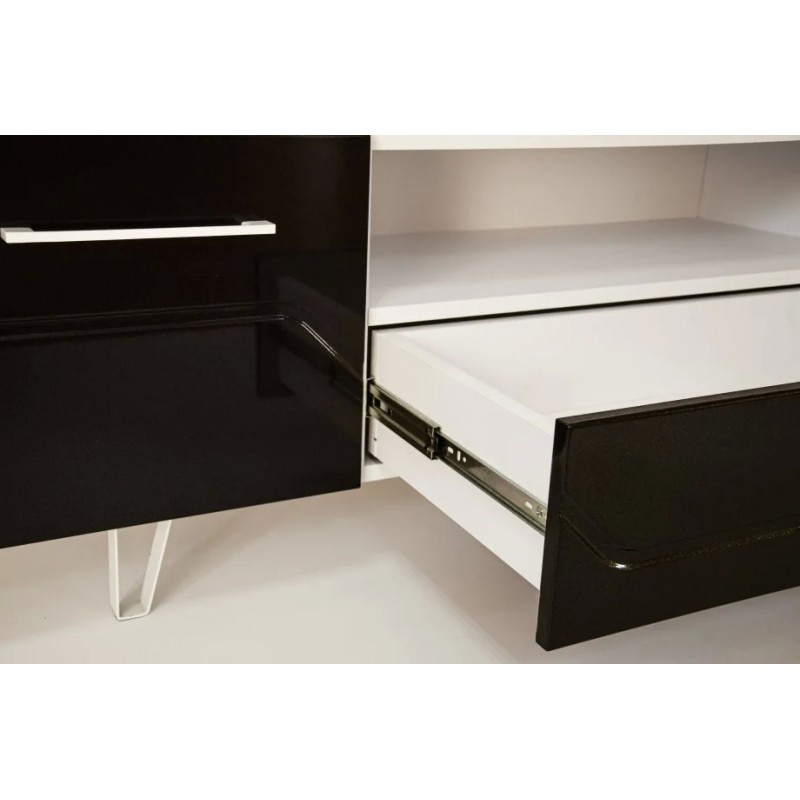 Тумба TV Maggio Білий / Бордово-бронзовий хамелеон Intarsio