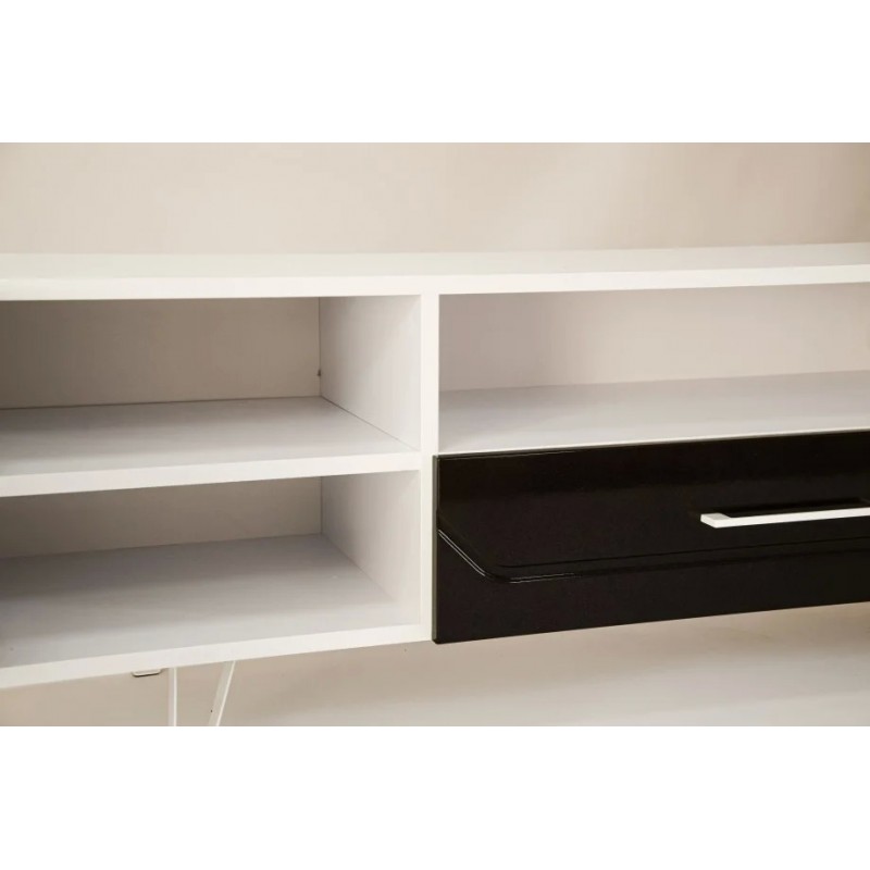 Тумба TV Maggio Білий / Бордово-бронзовий хамелеон Intarsio