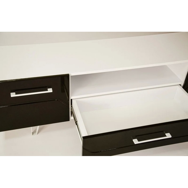 Тумба TV Maggio Білий / Бордово-бронзовий хамелеон Intarsio