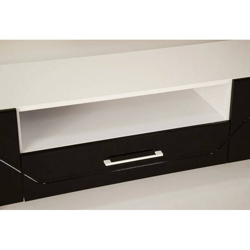 Тумба TV Maggio Білий / Бордово-бронзовий хамелеон Intarsio