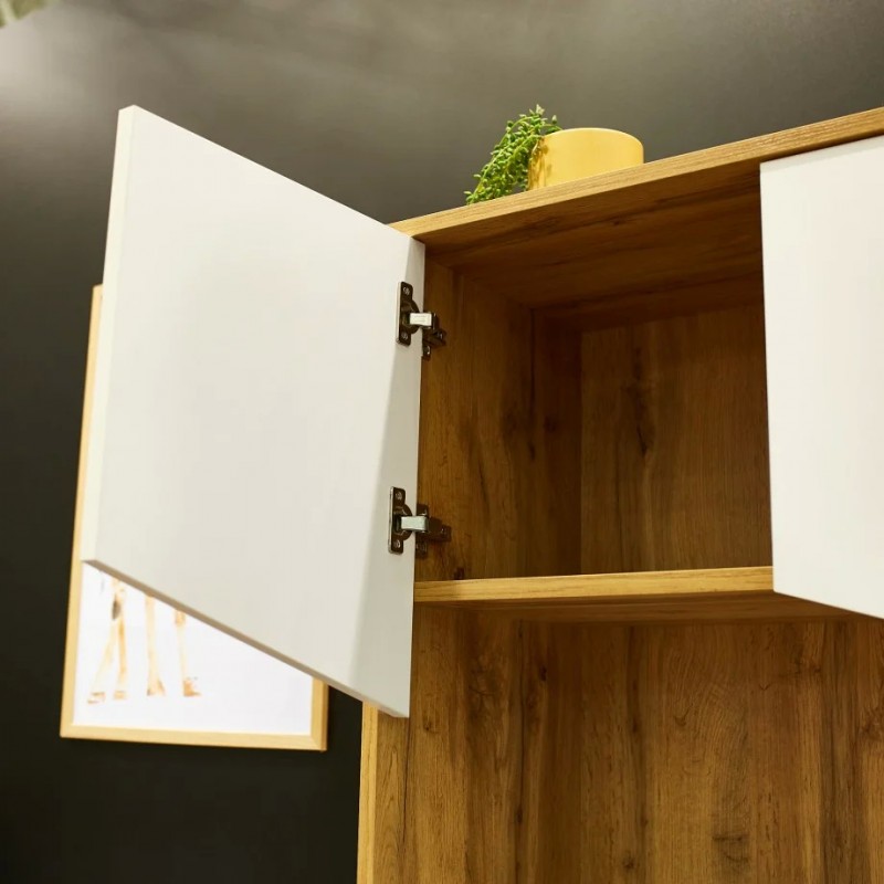 Пенал Unity E Дуб Тахо / Біла Аляска Intarsio