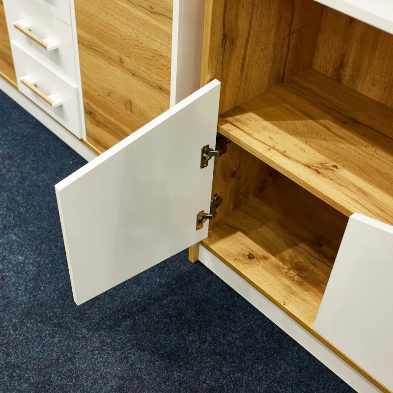 Пенал Unity E Дуб Тахо / Біла Аляска Intarsio