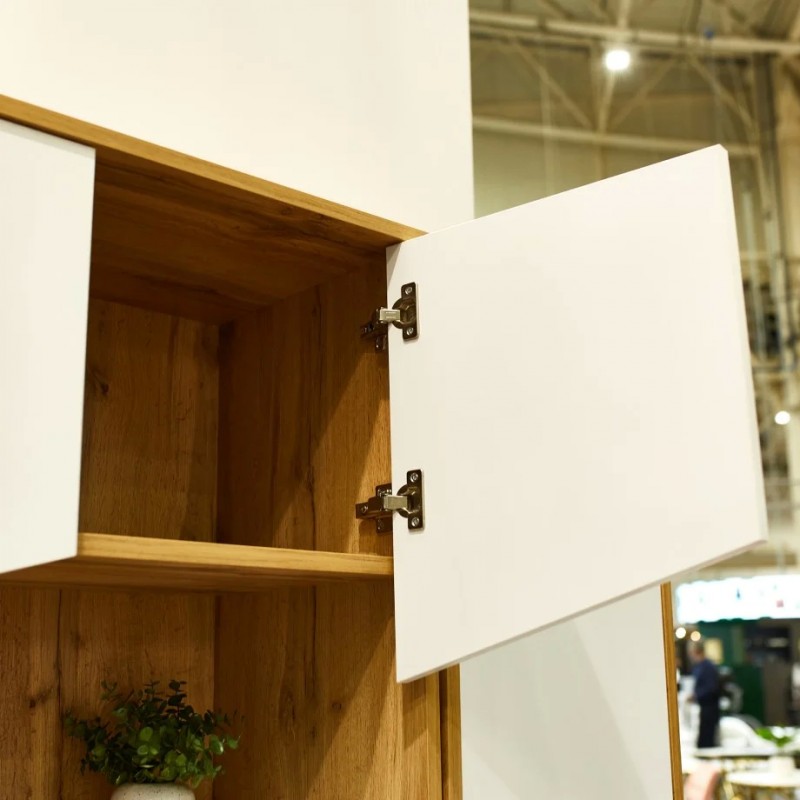 Пенал Unity E Дуб Тахо / Біла Аляска Intarsio