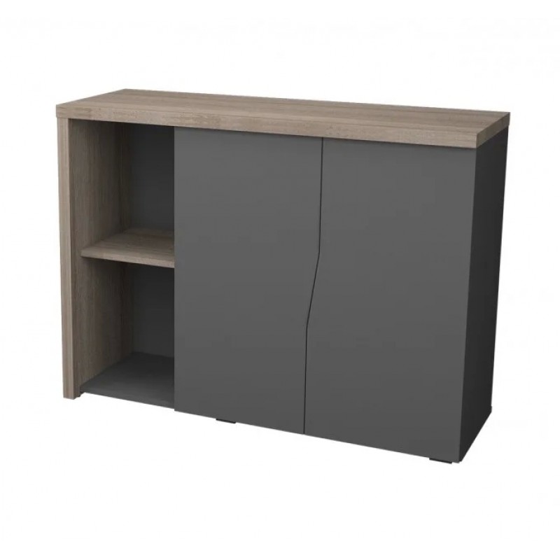 Комод Connect E Дуб Сонома Трюфель / Антрацит Intarsio