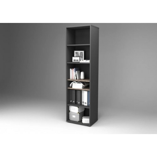 Книжкова шафа Connect F Дуб Сонома Трюфель / Антрацит Intarsio