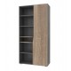 Шафа з відкритими полицями Connect A правий Дуб Сонома Трюфель + Антрацит Intarsio