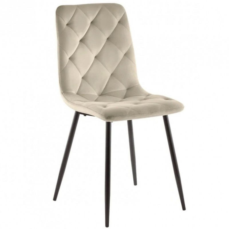 Cтілець ANETTE чорний каркас/темний беж Intarsio