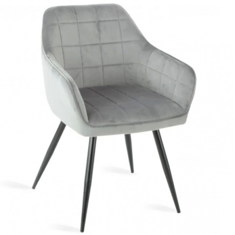 Cтілець DONNA чорний каркас/сірий Intarsio