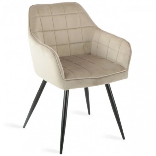 Cтілець DONNA чорний каркас/темний беж Intarsio