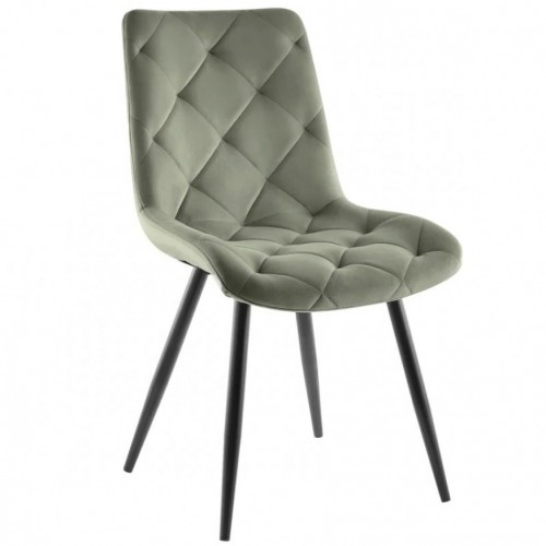 Cтілець SHELL чорний каркас/оливковий Intarsio