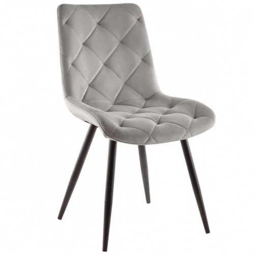 Cтілець SHELL чорний каркас/сірий Intarsio