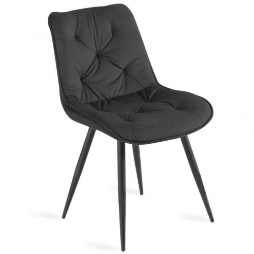 Cтілець STYLE чорний каркас/чорний Intarsio