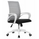 Комп'ютерне крісло POLO світло-сіре/чорне/білий каркас Intarsio