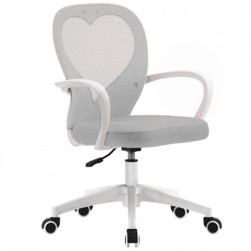 Комп'ютерне крісло STACEY світло-сіре/білий каркас Intarsio