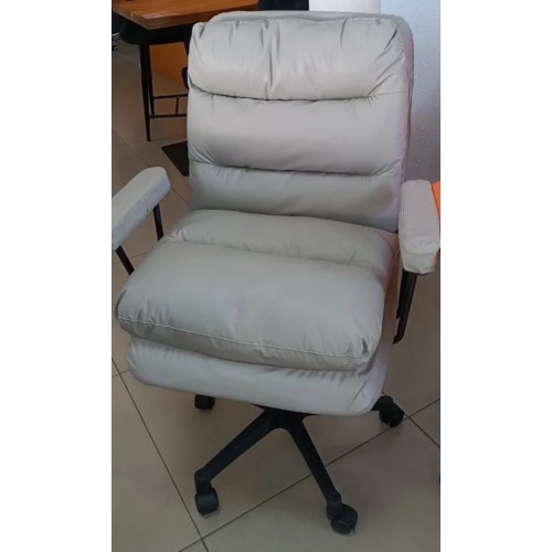 Крісло комп'ютерне поворотне DRACO світло-сіре/чорний каркас Intarsio