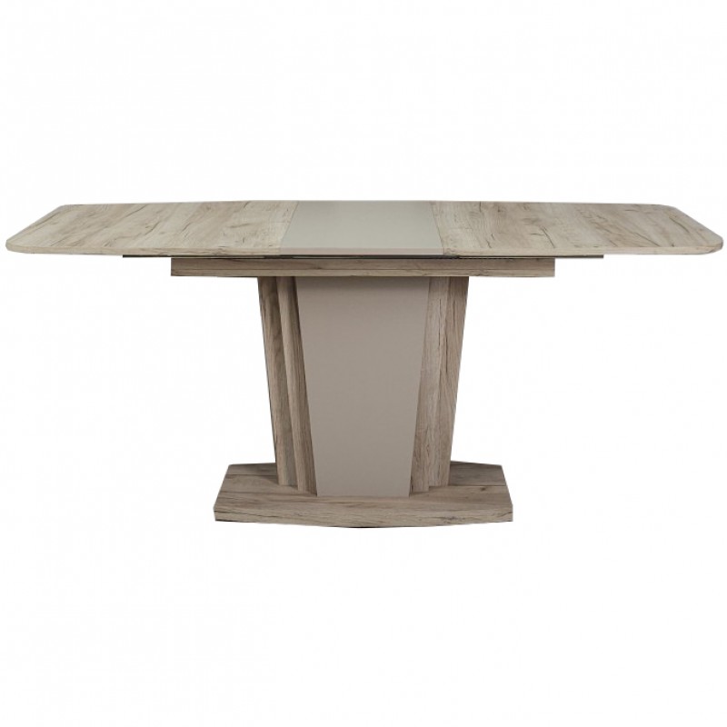 Стіл кухонний розкладний AVALON_DL Дуб крафт сірий / Латте 140(180)х80 Intarsio