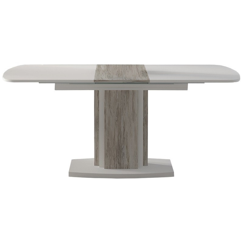 Стіл кухонний розкладний FENIX AB Артвуд темний/Білий діамант 140(180)х80 Intarsio