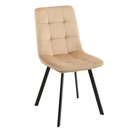 Стілець кухонний EARI чорний каркас / беж Intarsio