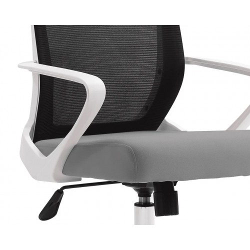 Комп'ютерне крісло DIXY чорне/сіре/білий каркас Intarsio